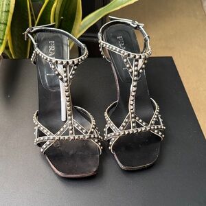 *RARE Prada Black Studded Heels